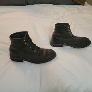 Chippewa Men's Brown Leather Boots with Brass Details